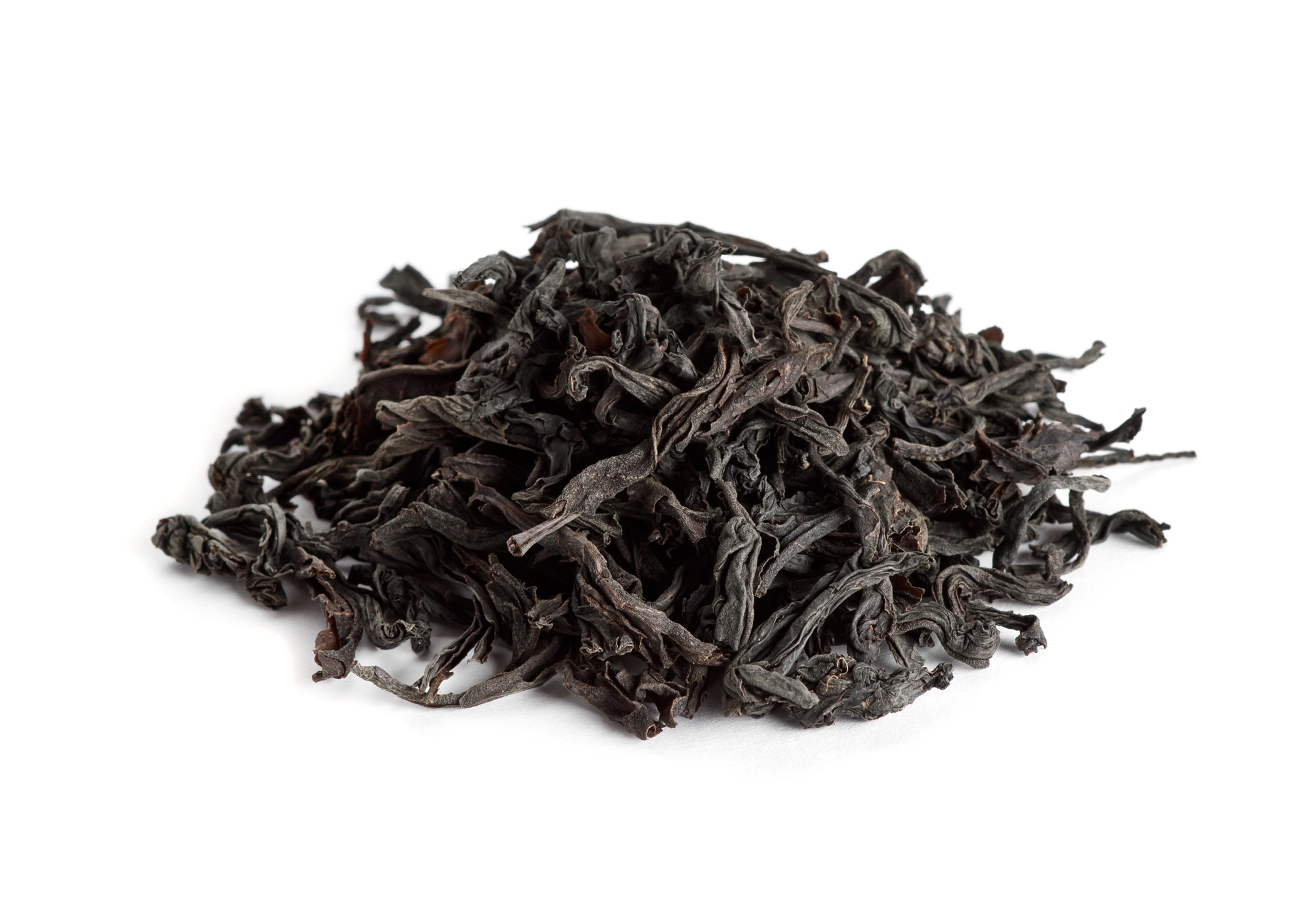 Bunch of Dried Black Tea Leaves